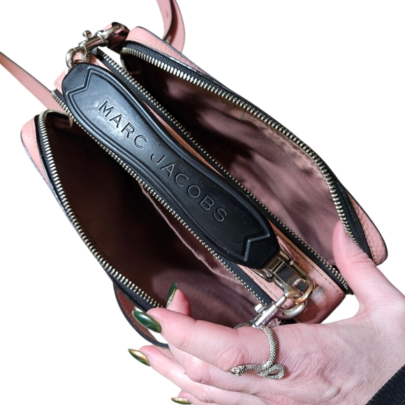 Marc Jacobs The Box 23 Pink Pebbled Leather Crossbody Handbag - Picture 10 of 13